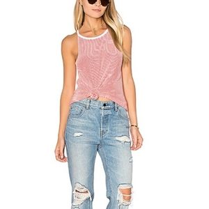 Sundry ribbed high neck tank